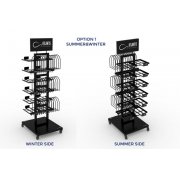 Стойка напольная_ATLANTIS BLACK RETAIL DOUBLE SIDE DISPLAY черный