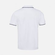 Рубашка поло унисекс Palermo, белая с темно-синим