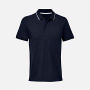 Рубашка поло унисекс Palermo, темно-синяя с белым
