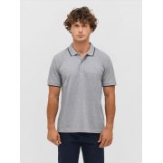 Рубашка поло унисекс Palermo, темно-синяя с белым