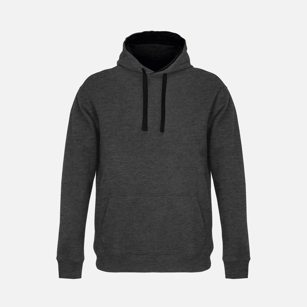 Худи унисекс Cameron, черный меланж с черным арт. 04853993 Худи унисекс Cameron, черный меланж с черным арт. 04853993