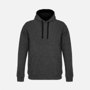 Худи унисекс Cameron, черный меланж с черным