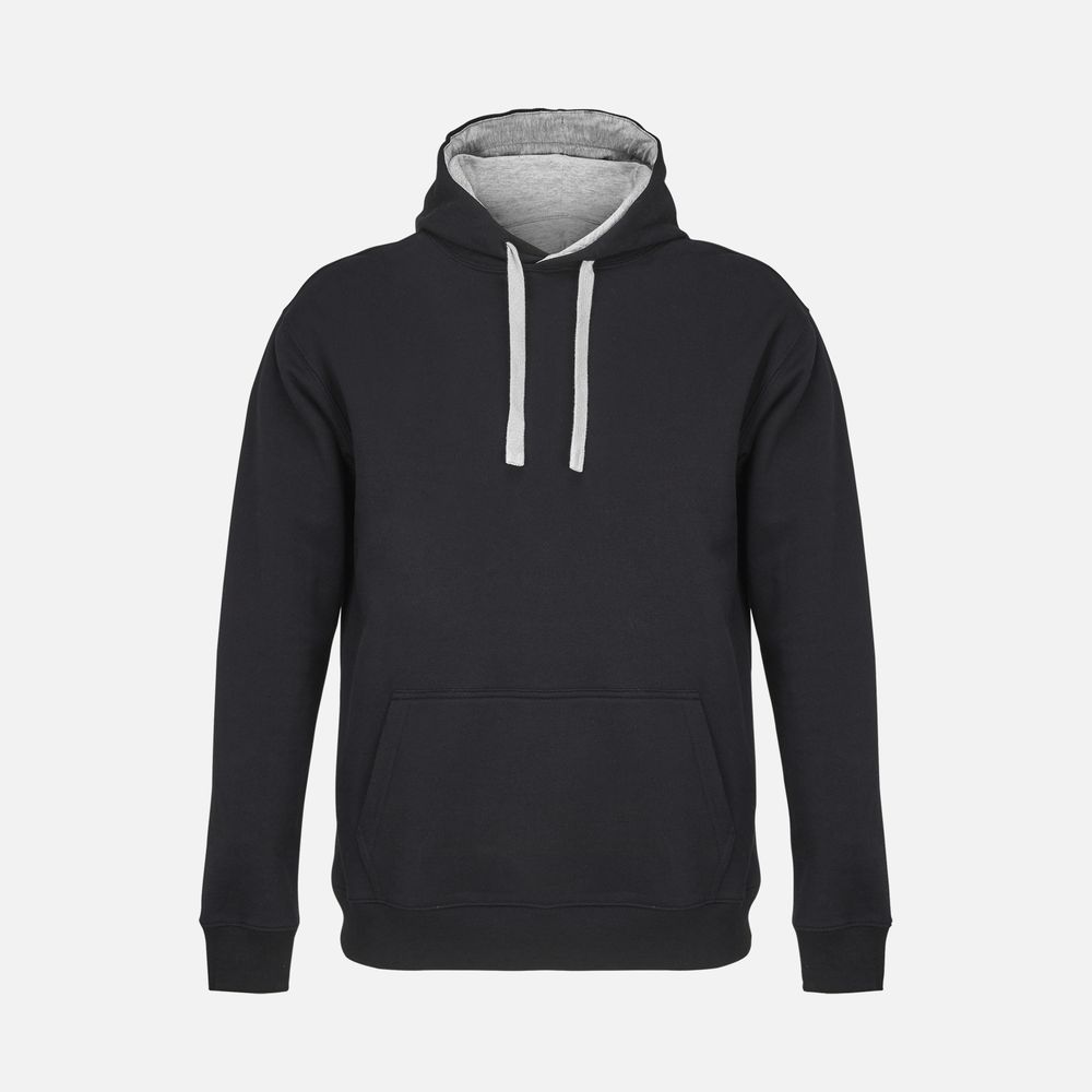 Худи унисекс Cameron, черное с серым меланжем арт. 04853970 Худи унисекс Cameron, черное с серым меланжем арт. 04853970