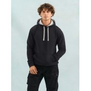 Худи унисекс Cameron, черное с серым меланжем