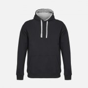 Худи унисекс Cameron, черное с серым меланжем