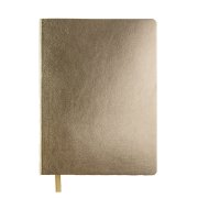 Бизнес-блокнот AURI, формат А5, золотистый, блок в линейку Золото
