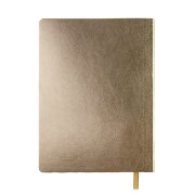 Бизнес-блокнот AURI, формат А5, золотистый, блок в линейку Золото