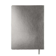 Бизнес-блокнот AURI, формат А5, серебристый, блок в линейку Серебро