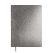Бизнес-блокнот AURI, формат А5, серебристый, блок в линейку Серебро