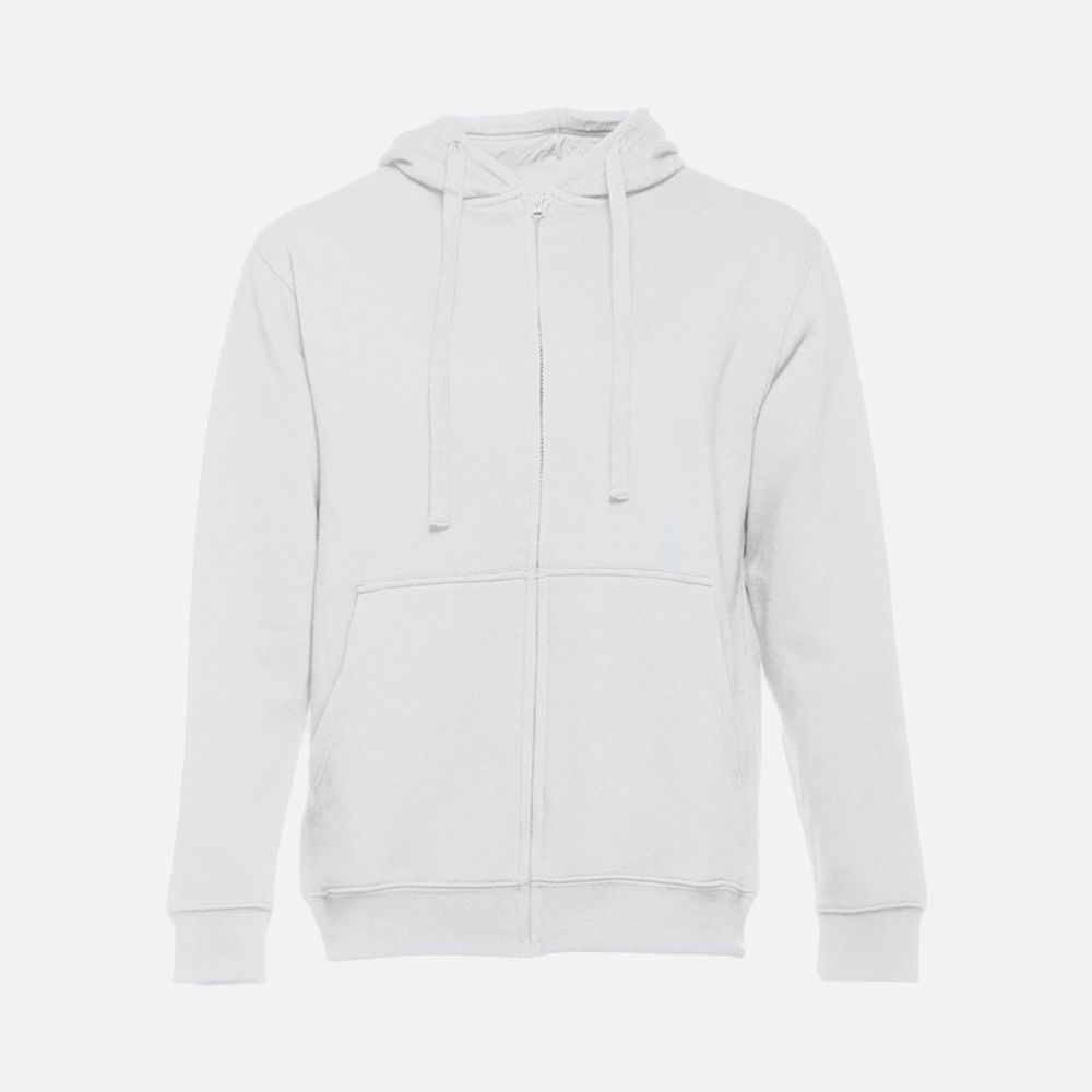 Толстовка мужская на молнии с капюшоном Amsterdam, белая арт. 22096.60 Толстовка мужская на молнии с капюшоном Amsterdam, белая арт. 22096.60