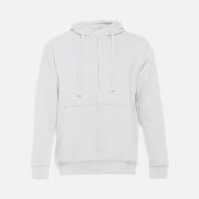 Толстовка мужская на молнии с капюшоном Amsterdam, белая