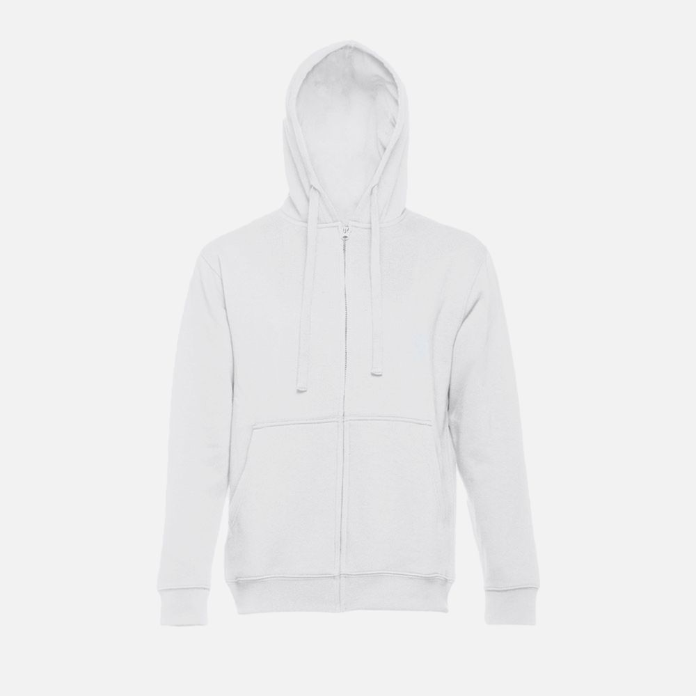 Толстовка мужская на молнии с капюшоном Amsterdam, белая арт. 22096.60 Толстовка мужская на молнии с капюшоном Amsterdam, белая арт. 22096.60