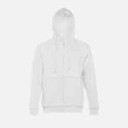 Толстовка мужская на молнии с капюшоном Amsterdam, белая