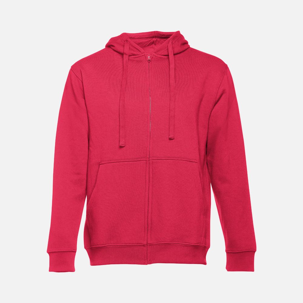 Толстовка мужская на молнии с капюшоном Amsterdam, красная арт. 22096.50 Толстовка мужская на молнии с капюшоном Amsterdam, красная арт. 22096.50