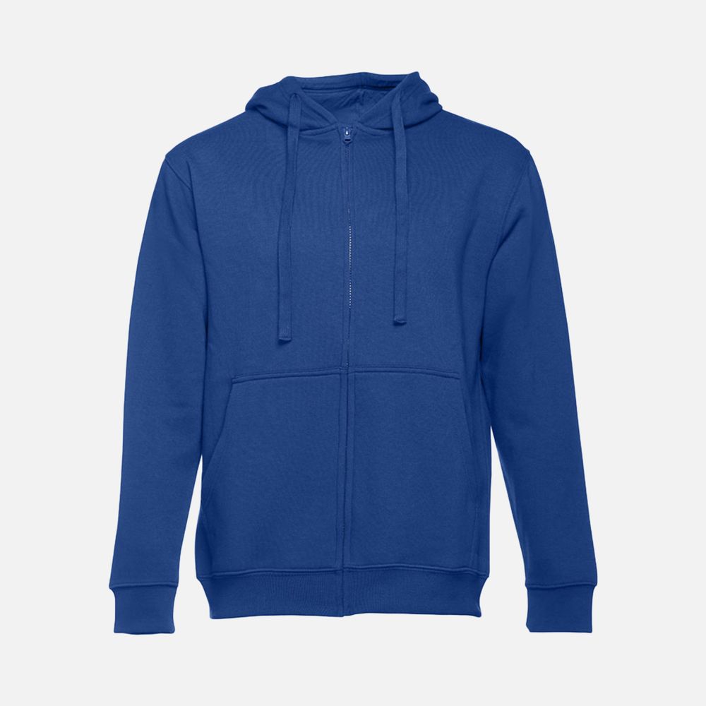 Толстовка мужская на молнии с капюшоном Amsterdam, ярко-синяя арт. 22096.44 Толстовка мужская на молнии с капюшоном Amsterdam, ярко-синяя арт. 22096.44
