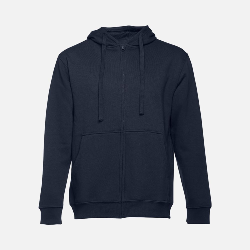 Толстовка мужская на молнии с капюшоном Amsterdam, темно-синяя арт. 22096.40 Толстовка мужская на молнии с капюшоном Amsterdam, темно-синяя арт. 22096.40