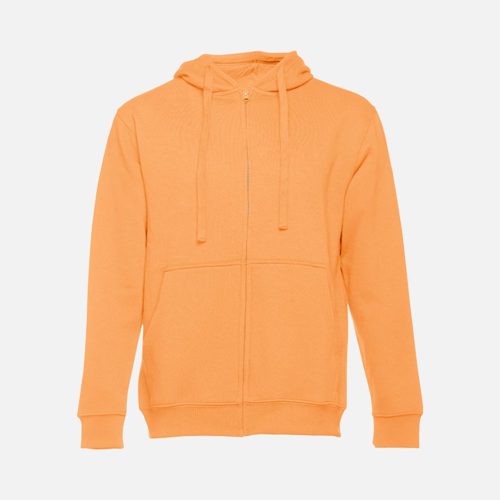 Толстовка мужская на молнии с капюшоном Amsterdam, светло-оранжевая арт. 22096.21 Толстовка мужская на молнии с капюшоном Amsterdam, светло-оранжевая арт. 22096.21