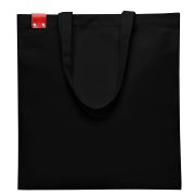 Сумка для покупок IVORY 325 г/м² с PU нашивкой, чёрный/красный арт. 25011.02.05