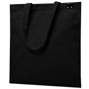 Сумка для покупок IVORY 325 г/м² с PU нашивкой, чёрный/чёрный арт. 25011.02.02