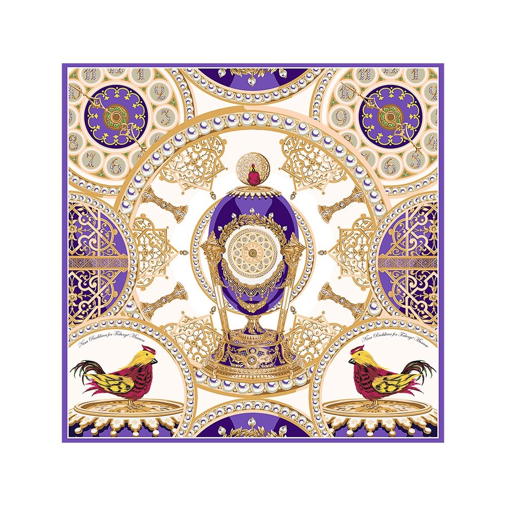 Платок «Пасхальное яйцо-часы Петушок» арт. 94968 Платок «Пасхальное яйцо-часы Петушок» арт. 94968