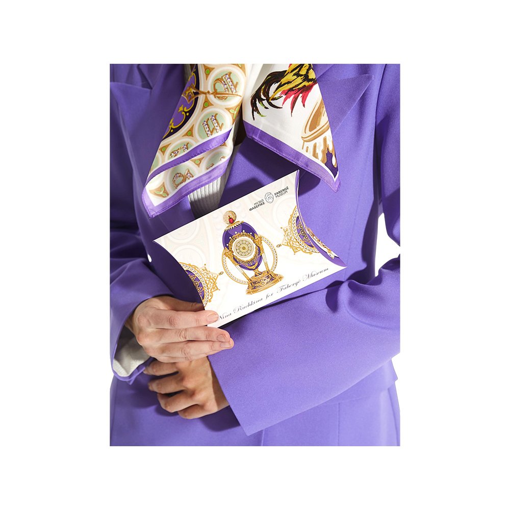 Платок «Пасхальное яйцо-часы Петушок» арт. 94968 Платок «Пасхальное яйцо-часы Петушок» арт. 94968