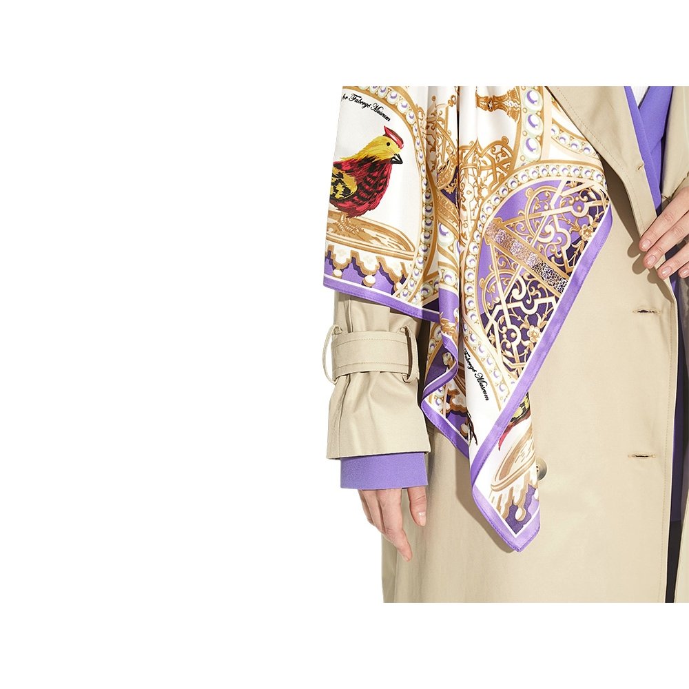 Платок «Пасхальное яйцо-часы Петушок» арт. 94968 Платок «Пасхальное яйцо-часы Петушок» арт. 94968