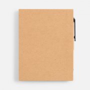 Мини-блокнот Eco Light с ручкой с черными элементами, ver.2