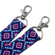 Ланъярд полноцветный Эл с двумя карабинами, 20 мм арт. 700503-20