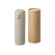 Вакуумная термокружка c кнопкой «Guard», soft-touch, 400 мл, тубус