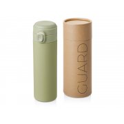 Вакуумная термокружка c кнопкой «Guard», soft-touch, 400 мл, тубус арт. 827513W