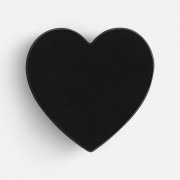 Джибитс из ПВХ «Сердце», черный арт. 19652.30