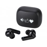 Беспроводные наушники с шумоподавлением ENC и подсветкой лого «Lites» с гравировкой арт. 5910957gr