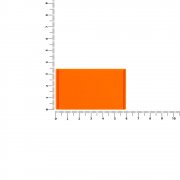 Лейбл из ПВХ Dzeta, M, оранжевый неон арт. 18752.22