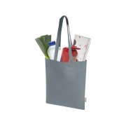 Эко-сумка «Мадрас Блэнд» из переработанного хлопка 140 г/м2