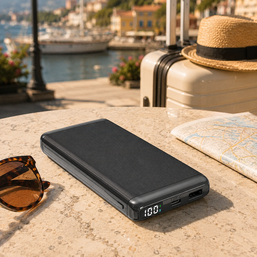 Внешний аккумулятор Orvex c быстрой зарядкой (до 22,5W), 10000 mAh, черный арт. 2061.02 Внешний аккумулятор Orvex c быстрой зарядкой (до 22,5W), 10000 mAh, черный арт. 2061.02