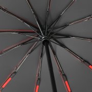 Автоматический противоштормовой складной зонт Altor, красный/чёрный
