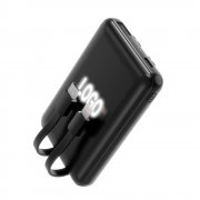 Внешний аккумулятор Eron с подсветкой гравировки, 5000 mAh, чёрный/белый арт. 2058.02.01
