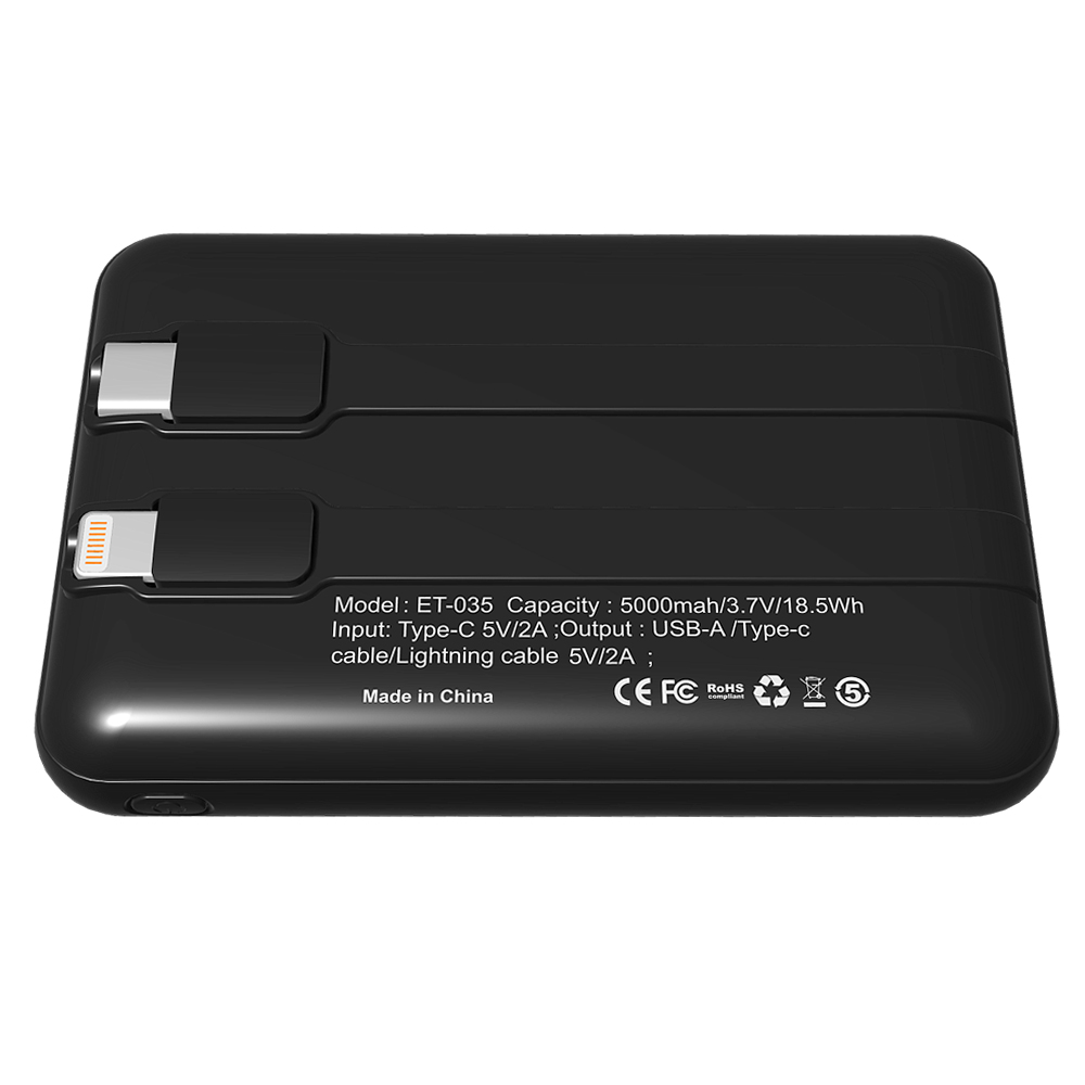 Внешний аккумулятор Eron с подсветкой гравировки, 5000 mAh, чёрный/белый арт. 2058.02.01 Внешний аккумулятор Eron с подсветкой гравировки, 5000 mAh, чёрный/белый арт. 2058.02.01