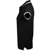 Рубашка поло женская PASADENA WOMEN 200 с контрастной отделкой, черная с белым