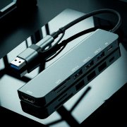 USB-хаб STEM 7 в 1, серый, алюминий Серый арт. 19346/29 USB-хаб STEM 7 в 1, серый, алюминий Серый арт. 19346/29