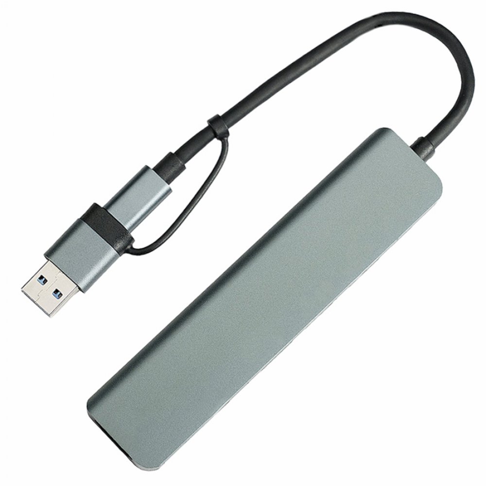 USB-хаб STEM 7 в 1, серый, алюминий Серый арт. 19346/29 USB-хаб STEM 7 в 1, серый, алюминий Серый арт. 19346/29