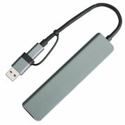USB-хаб STEM 7 в 1, серый, алюминий Серый арт. 19346/29 USB-хаб STEM 7 в 1, серый, алюминий Серый арт. 19346/29