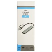 USB-хаб STEM 7 в 1, серый, алюминий Серый арт. 19346/29 USB-хаб STEM 7 в 1, серый, алюминий Серый арт. 19346/29