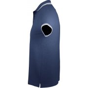 Рубашка поло женская PASADENA WOMEN 200 с контрастной отделкой, темно-синяя с белым