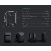 Рюкзак KORIN ClickPack X 45х32х15,5 см, с клапаном, черный