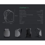 Рюкзак KORIN ClickPack Pro 46х34х16 см, комбинированный черный/серый
