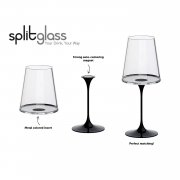 Хрустальный бокал для белого вина на магните Trebonn SplitGlass, 2 шт, 280 мл