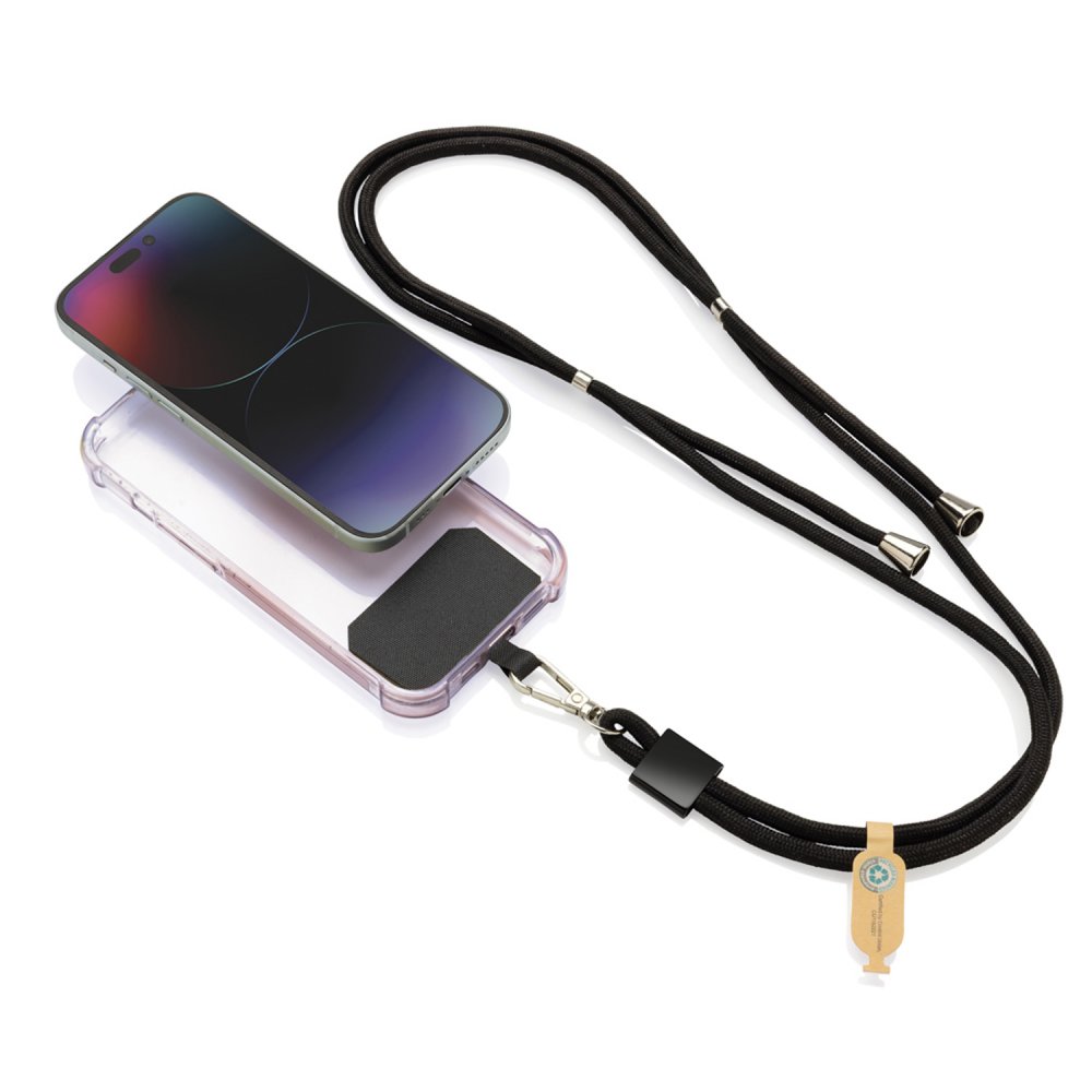 Ремешок-держатель для телефона CarryLoop из rPET RCS арт. P302.8101 Ремешок-держатель для телефона CarryLoop из rPET RCS арт. P302.8101