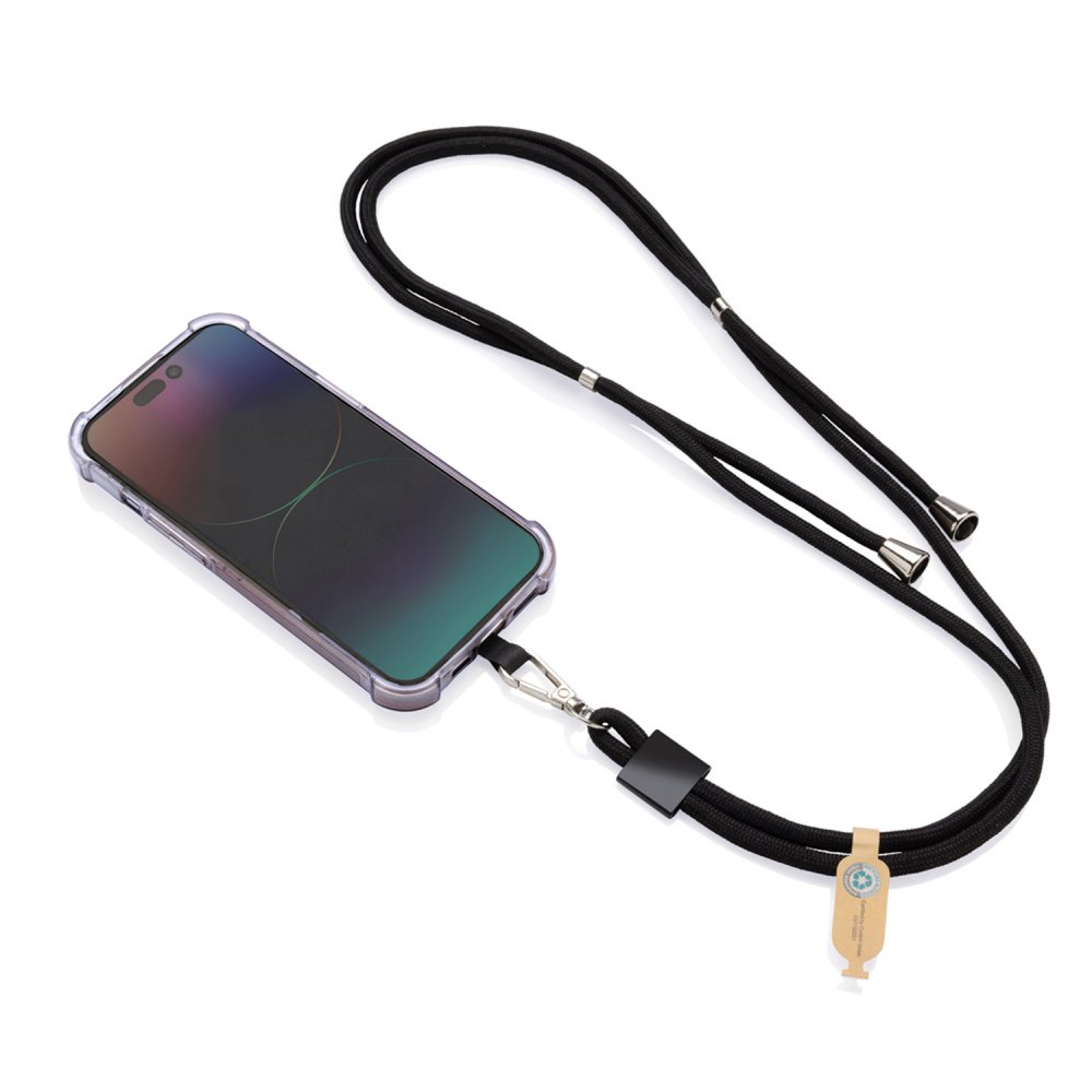 Ремешок-держатель для телефона CarryLoop из rPET RCS арт. P302.8101 Ремешок-держатель для телефона CarryLoop из rPET RCS арт. P302.8101