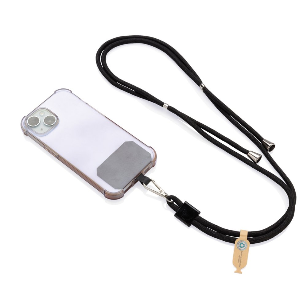 Ремешок-держатель для телефона CarryLoop из rPET RCS арт. P302.8101 Ремешок-держатель для телефона CarryLoop из rPET RCS арт. P302.8101
